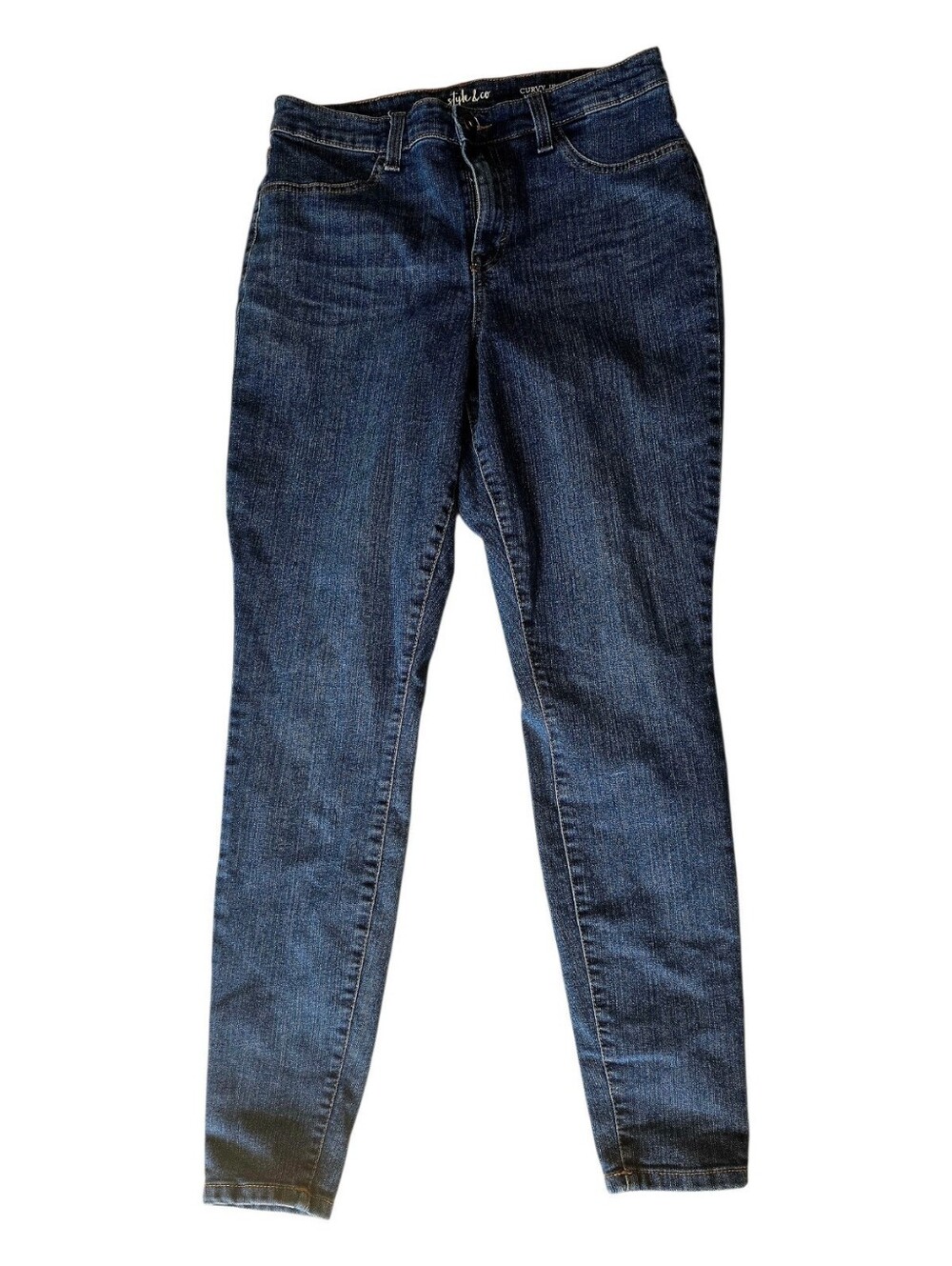 LIKE NEW Women’s Style & Co. Curvy JEGG8NG Dark Blue Jean Pants Size 10